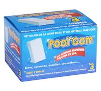 Boite de 3 gommes magiques anti-tâche POOL'GOM pour piscine et spa