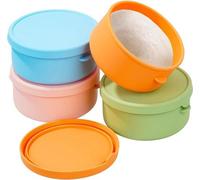 Boîte de 4 moules à pizza sphériques, 700 ml, en silicone, antiadhésifs, panier de fermentation sphérique, plaque de cuisson pour la maison, la cuisine, le restaurant, multicolores