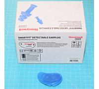 Howard Leight Bouchons d'Oreille SmartFit avec Cordelette, Réutilisables et Détectables, Taille Unique, Bleu, SNR 30 dB, 1012522 (Pack de 50 Paires Emballées Individuellement)