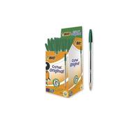 Boite de 50 Stylos Bic Cristal - Marque BIC - Pointe moyenne - Encre verte