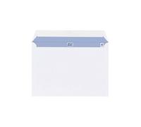 Boite de 500 enveloppes blanches 162x229 mm format C5 avec bande protectrice - avec fenêtre 45 x 100 -