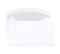 Boite de 500 Enveloppes Blanches DL2-114x229mm - Gommée Mécanisable - 80g/m2 - pour machine de mise sous pli automatiquE - Blanc