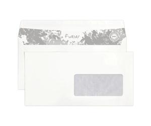 Boite de 500 enveloppes Forever Blanches 100% recy L-110x220mm - Auto-Adhésives - 80g/m2 - Fenêtre Papier Cristal 45x100 (position 20/20) - Blanc