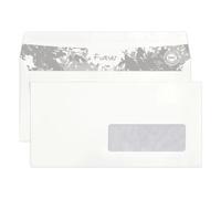 Boite de 500 enveloppes Forever Blanches 100% recy L-110x220mm - Auto-Adhésives - 80g/m2 - Fenêtre Papier Cristal 35x100 (position 20/20) - Blanc