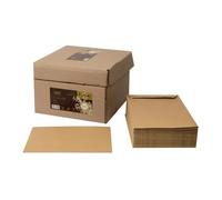 Boite de 500 Pochettes Forever Kraft Brun 100% recy 5-162x229 mm - Auto-Adhésives - 90g/m2 - Kraft