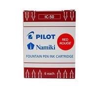 BOITE DE 6 CARTOUCHES PILOT/NAMIKI ROUGE - Fabriqué au Japon - COMPATIBLES STYLO-PLUMES PILOT Capless, Decimo, Bamboo et stylo-plumes NAMIKI