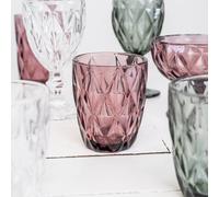Trend - Boîte de 6 gobelets bas Diamond 24 cl - rose