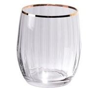 Boite de 6 gobelets bas filet or 30 cl - Table Passion - Transparent / Cristal - Verre Cristallin Transparent G