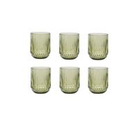 - Boîte de 6 Gobelets bas Selio en Verre Vert 25 cl