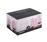 Boite de 6 gobelets haut diamond 34 cl