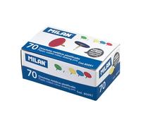 Boîte de 70 punaises métalliques plastifiées dans des Couleurs Assorties MILAN®