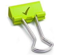 Boite De 80 Pinces Double Clip, (L)19 Mm, Vert, Coche