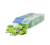 Boite De 80 Pinces Double Clip, (L)19 Mm, Vert, Smiley