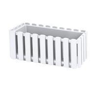 Prosperplast Jardinière de balcon Boardee 58x18x16 cm, en plastique, résistante aux UV, Blanc