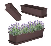 Boîte de balcon KADAX avec dessous de plat, 60 cm, marron