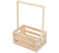Boîte de Bienvenue pour Bébé en Bois, Panier Fête Prénatale Vintage | Grain de Bois Classique, Beige, Léger, Facile à Nettoyer, Montage Simple, pour Chambre de Bébé et Shower