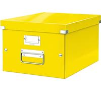 Boîte de classement Click & Store Wow A4 carton gris jaune Paquet de 6 pièces