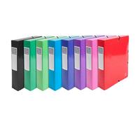 Boîte de classement Idérama en carte pelliculée 7/10e - dos 6 cm - couleurs assorties