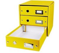 LEITZ 6048-00-16 LEITZ Boîte à tiroirs Click & Store WOW, 3 tiroirs, jaune
