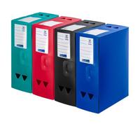 Boîte de classement plastique Viquel Essentiel Recy rand capacité dos 12 cm - couleurs assorties