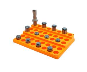 Boîte de collecte d ' embouts de routeur, boîte de rangement en plastique robuste pour pièces d ' outils, de pince à ressort, rangement bien organisé, pince de cylindre en métal, outil,