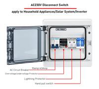 Boîte de Combinaison AC Disjoncteur éventuelles D Domestique, Protection contre les Surtensions Solaires, les Courts-Circuits et les Pluies, 230V, 10A ~ 63Amp TYPE 1