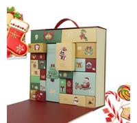 Boîte de compte à rebours de l'Avent à remplir vide réutilisable pour | Faites vos propres boîtes de compte à rebours pour bonbons, chocolats, petits jouets, fondants, enfants, garçons, filles