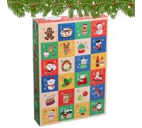 Boîte de compte à rebours de Noël vide 24 jours Décoration d'hiver | Boîte de compte à rebours de Noël à remplir pour bijoux, chocolat, nougat, fondant, parents, garçons, filles, enfants