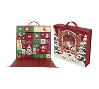 Boîte de compte à rebours vide de l'Avent 24 jours à remplir | Boîtes cadeaux remplies pour enfants, garçons, filles, parents et adultes, en carton pliable, pour bonbons, fondant