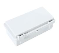 Boîte de Connexion Étanche ABS Blanche à Charnière 22x17x11cm | Pattes de Fixation, Entrées de Câbles, pour Raccordements Électriques Extérieurs ou Environnements Industriels