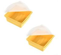 Boîte de conservation alimentaire en silicone avec couvercle - Échelle de mesure intégrée - Base antidérapante - Passe au lave-vaisselle - Multifonction - Pour contrôle des portions de moule - 14 x