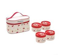 Boîte de conservation au chaud en acier inoxydable 600 ml pour isolation | Lot de 4 pièces, 2 x 600 ml + 2 x 440 ml, design empilable, avec sac isotherme, sépare les aliments en toute sécurité