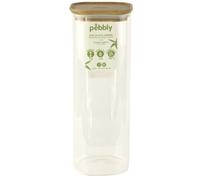 Boîte De Conservation Carrée - En Verre Et Bambou 2.2l - Pebbly