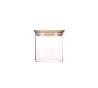 Boîte De Conservation Carrée - En Verre Et Bambou 800ml - Pebbly