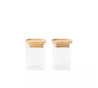 Boite de conservation carrée en verre Pebbly 320 ml - Les 2