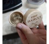 Boîte de conservation en bois pour les cheveux de bébé, cadeau parfait pour les nouveaux parents, boîte de stockage de souvenirs de cheveux portable, préserve les premiers souvenirs, fabriquée en boul
