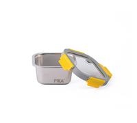 Boîte de conservation en inox carrée 600 ml compatible micro-ondes Pika