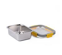 Boîte de conservation en inox rectangulaire 1200 ml compatible micro-ondes Pika