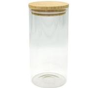 Boîte de conservation en verre 1,5L avec couvercle en Bambou Fackelmann Nature Transparent,Brun G