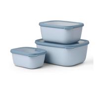 Boîte de conservation pour aliments CIRQULA RECT XL, set de 3 pc, Nordique bleu, plastique, Mepal