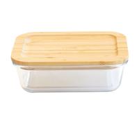 Boîte de conservation pour aliments PKV-008 650 ml, verre / bambou, Pebbly