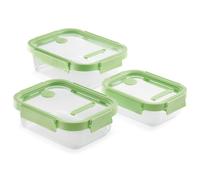 Boîte de conservation pour aliments, set de 3 pc, rectangulaire, verre, Lékué