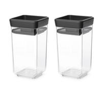 Brabantia Boîtes empilables TASTY+ 2 pièces 0,15 L Gris foncé