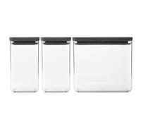 Boîte de conservation pour aliments TASTY PLUS, set de 3 pc, gris foncé, Brabantia