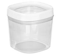 Boîte de conservation - Récipient pour épices et produits secs - 0,6 l - Avec couvercle - Réutilisable - Plastique - e FCM - Blanche