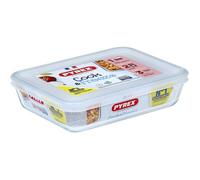 Boîte de conservation rectangulaire - PYREX - 1451004 - Couvercle en plastique - Verre borosilicate - 19 x 14 cm