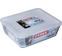 Boîte de conservation rectangulaire PYREX, Couvercle plastique, Verre borosilicate, 27 x 22 cm, -40°C à +300°C