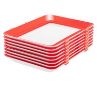 Boîte de conservation sous vide - Récipient de stockage alimentaire empilable - Étanchéité hermétique - Maintient les aliments frais - Avec couvercle - Réutilisable - Rouge