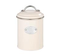 Boîte de conservation - WENKO - Pot rétro 'Nero' - 1 L - Métal laqué crème - Étiquette personnalisable