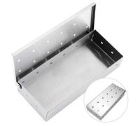 Boîte de cuisson au charbon en acier inoxydable - Accessoire rectangulaire portable pour barbecue